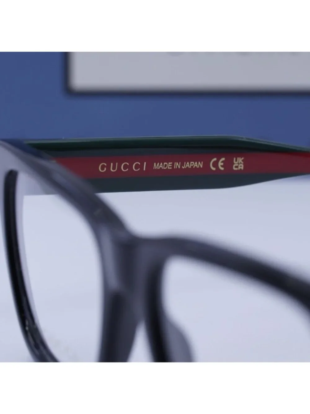 Gucci GG1870O 001 Square Eyeglasses - Black/Green/Red 53mm